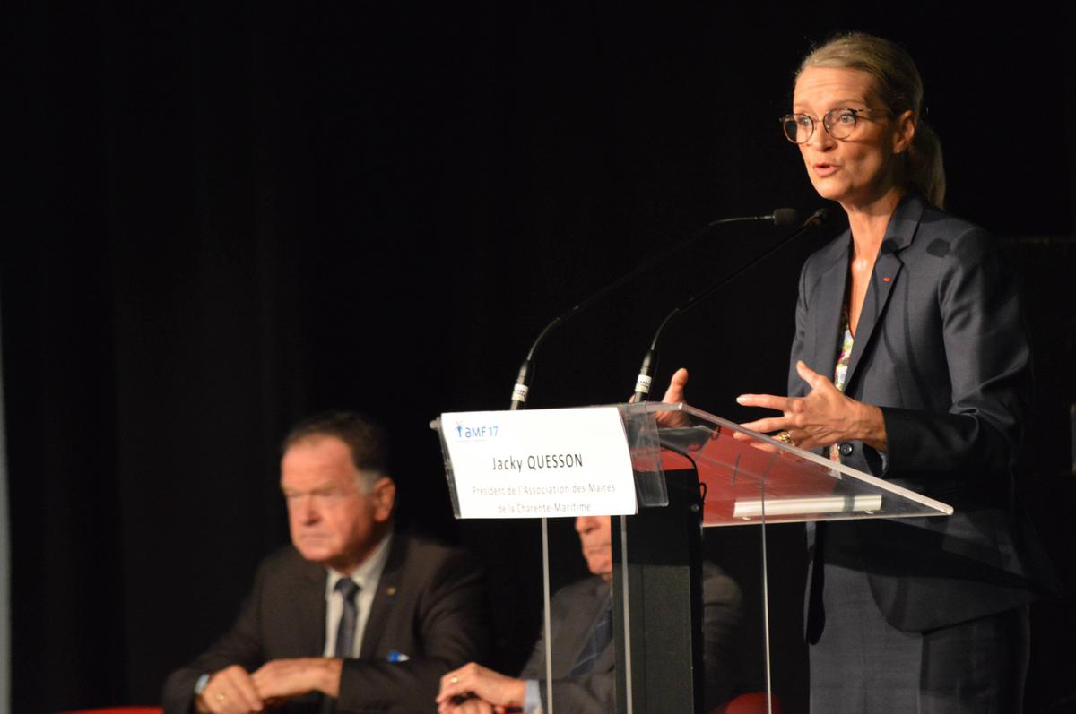 La présidente du Conseil départemental, Sylvie Marcilly, est venue faire passer quelques messages aux élus.