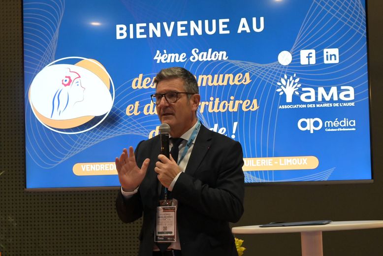 Eric Menassi a ouvert ce 4e salon des maires et des élus à Limoux.