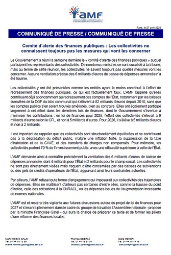 AMF communiqué finances 27 04 26