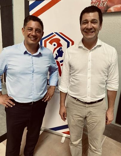Guillaume Lepers et Nicolas Lacombe, respectivement président et 1er vice-président de l'association des maires du Lot-et-Garonne.